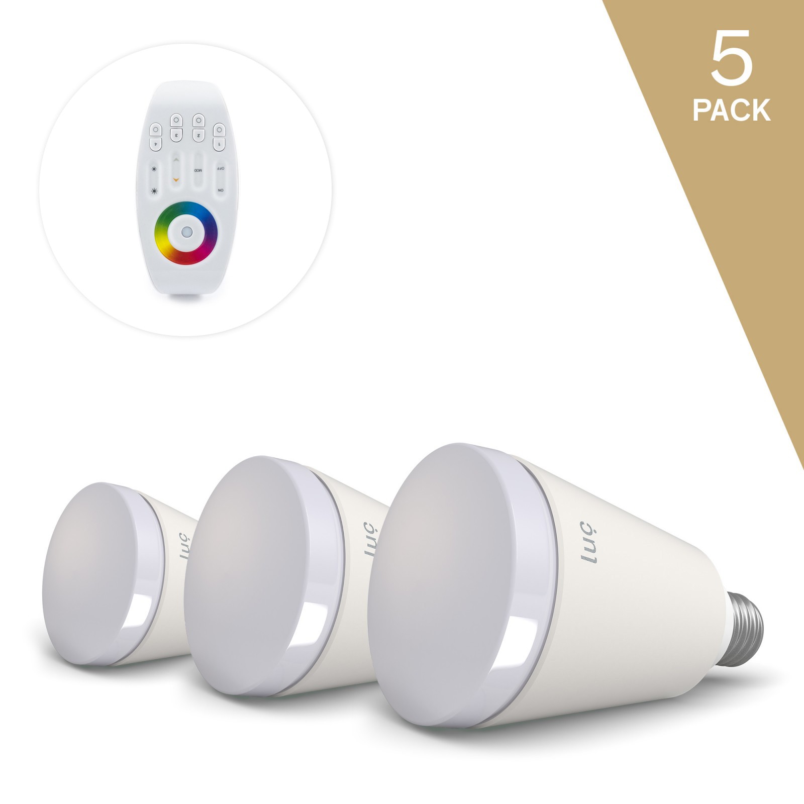 Luc Upgrader Pack - 5 x okos égő és távvezérlő