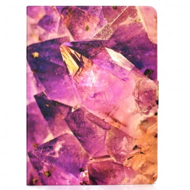 Divatos nyitható tok műbőrből "Marble" iPad Pro 11 2018 készülékekhez - lila