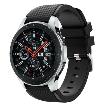 Szilikon óraszíj Samsung Galaxy Watch 46 mm készülékekhez - fekete Szilikon óraszíj Samsung Galaxy Watch 46 mm készülékekhez - fekete