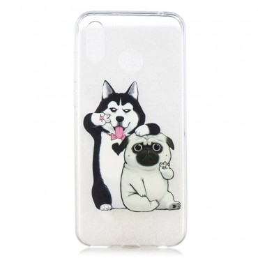 Vékony TPU gél tok "Dog Bros" Huawei Honor Play készülékekhez
