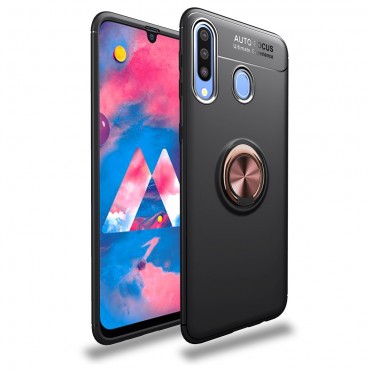 TPU gél tok "Multi Ring" Samsung Galaxy A30 / Galaxy A20 készülékekhez - fekete-rózsaszín