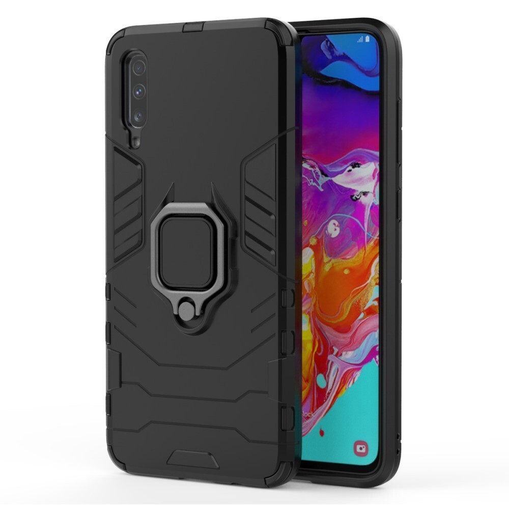 Strapabíró tok "Impact X Ring" Samsung Galaxy A70 készülékekhez - fekete