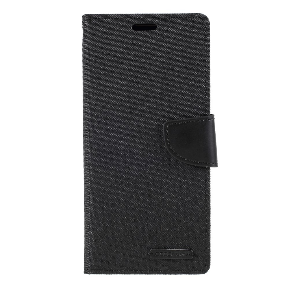 Nyitható tok Goospery Canvas Diary Samsung Galaxy A70 készülékekhez - fekete