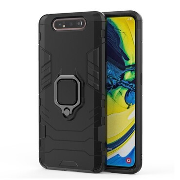 Strapabíró tok "Impact X Ring" Samsung Galaxy A80 készülékekhez - fekete