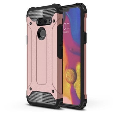 Strapabíró tok "Rock" LG G8 ThinQ készülékekhez - rózsaszín