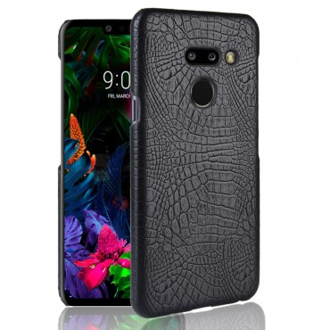 Tok műbőrből "Croc" LG G8 ThinQ készülékekhez - fekete