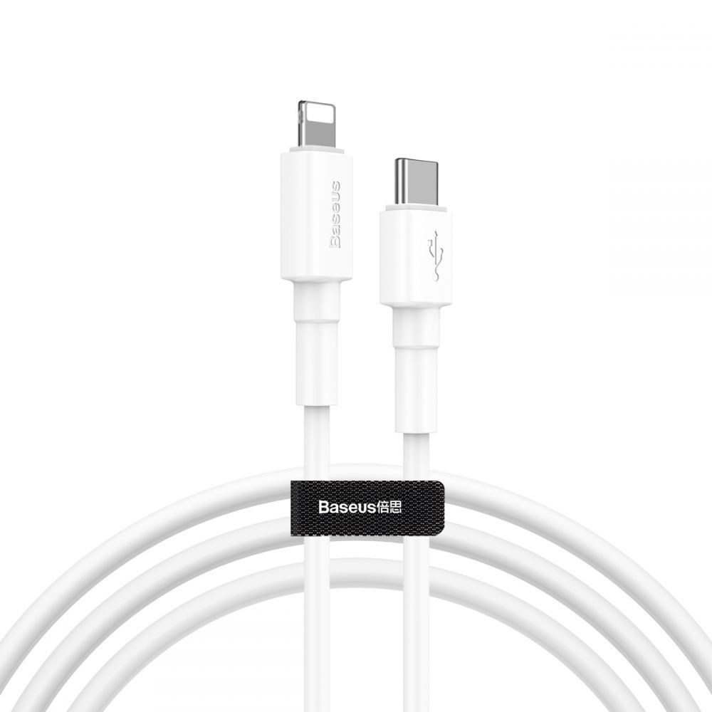 Baseus "Mini" USB-C kábel - Lightning - fehér