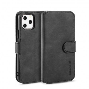 Elegáns nyitható tok "Retro Wallet" iPhone 11 Pro készülékehez - fekete