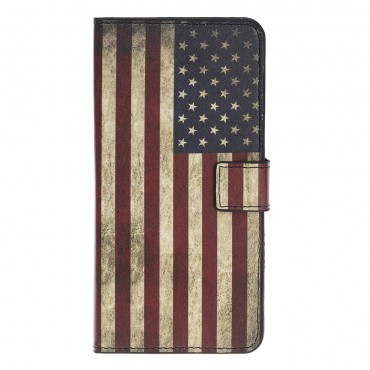 Divatos nyitható tok "Retro USA" iPhone 11 Pro készülékekhez