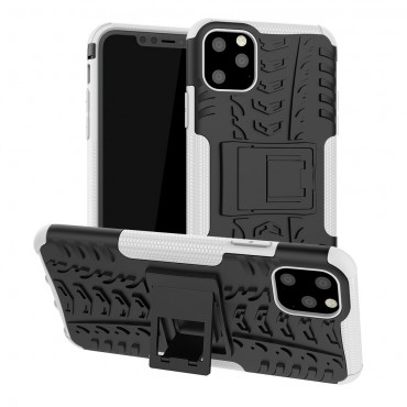 Hibrid TPU gél tok "Tough" iPhone 11 Pro Max készülékekhez - fehér