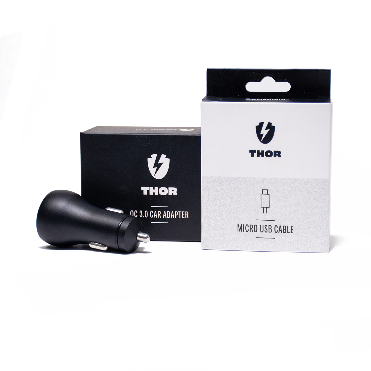 Optishield® THOR autós töltő és Micro USB kábel csomag