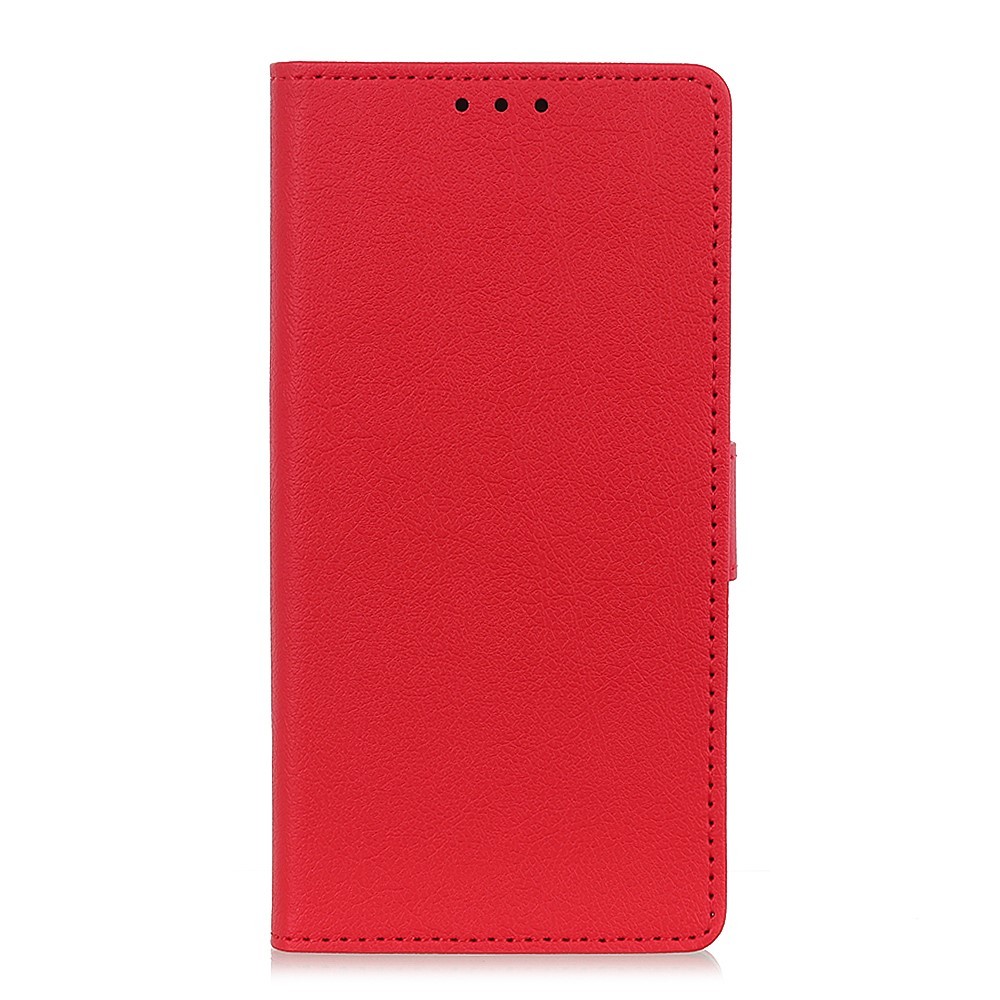 Elegáns nyitható tok "Litchi" Huawei Honor 9X készülékekhez - piros