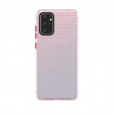 Hibrid TPU gél tok "Honeycomb" Samsung Galaxy S20 Ultra készülékekhez - rózsaszín