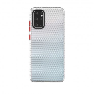 Hibrid TPU gél tok "Honeycomb" Samsung Galaxy S20 készülékekhez - átlátszó