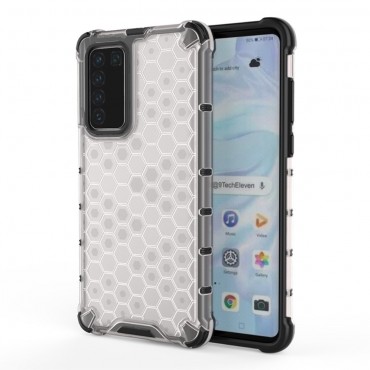 TPU gél tok "Honeycomb" Huawei P40 készülékekhez - fehér