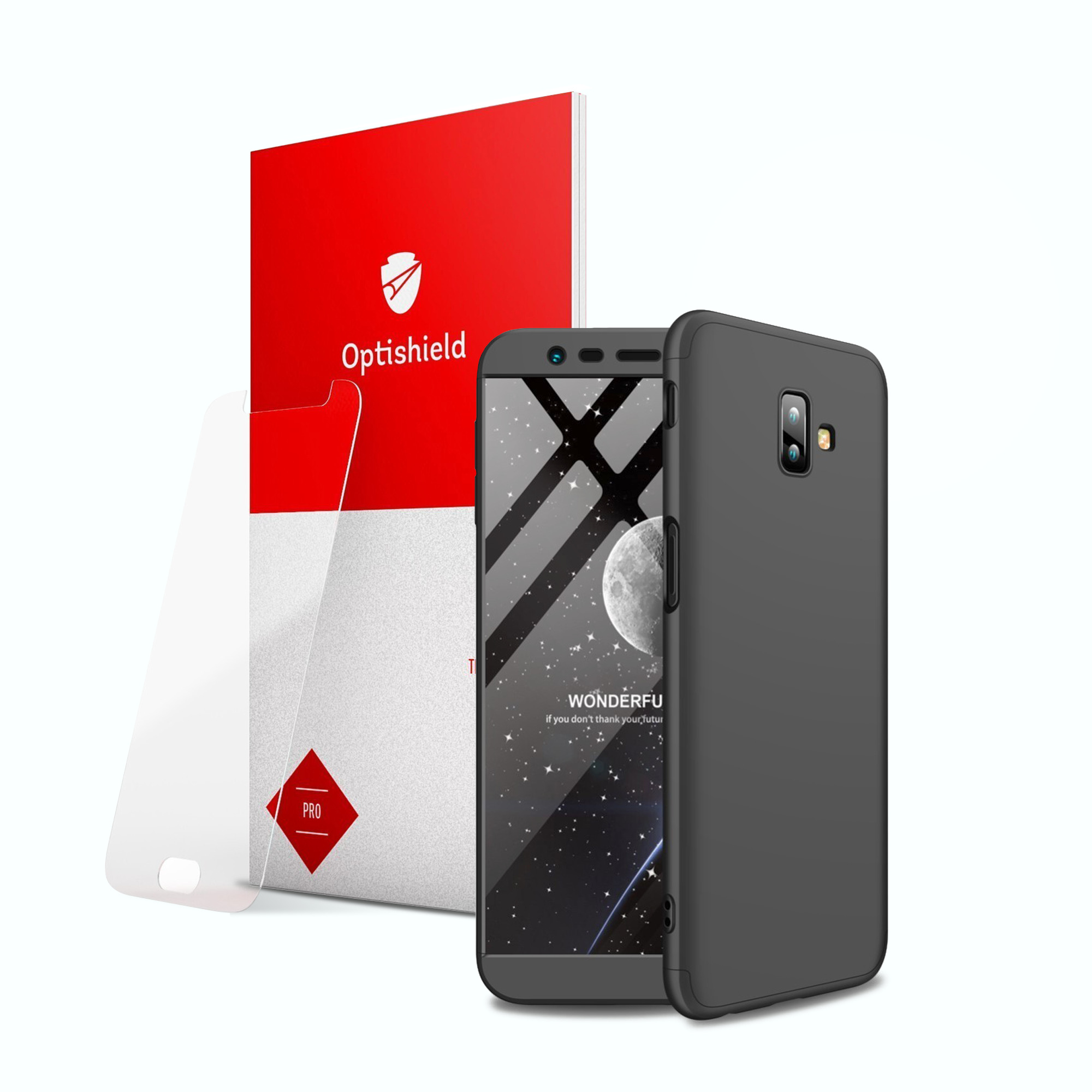 OptiSleek Full Body Pack Samsung Galaxy J6 Plus készülékekhez - fekete