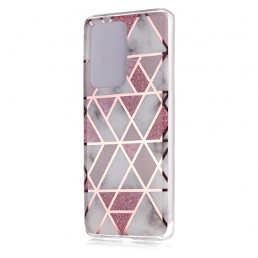 TPU gél tok "Metal Marble" Samsung Galaxy S20 Ultra készülékekhez - fehér
