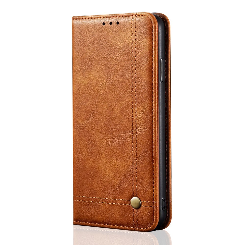 Elegáns nyitható tok "Smooth Attire" Samsung Galaxy S20 készülékekhez - barna