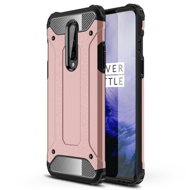 Strapabíró tok "Rock" OnePlus 8 készülékekhez - rózsaszín Strapabíró tok "Rock" OnePlus 8 készülékekhez - rózsaszín