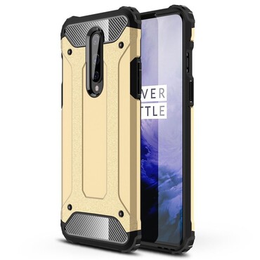 Strapabíró tok "Rock" OnePlus 8 készülékekhez - arany Strapabíró tok "Rock" OnePlus 8 készülékekhez - arany