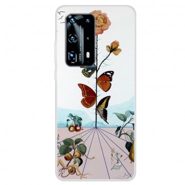 TPU gél tok "Butterfly Vine" Huawei P40 Pro készülékekhez