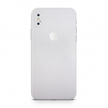 Skin EXO® by Optishield iPhone X készülékekhez - white leather (Back only)