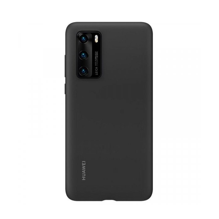 Eredeti tok "Silicone Cover" Huawei P40 készülékehez - fekete