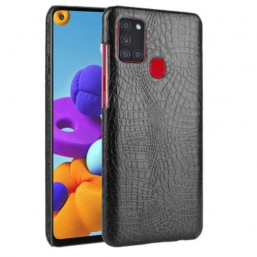 Tok "Croc" Samsung Galaxy A21s készülékekhez - fekete