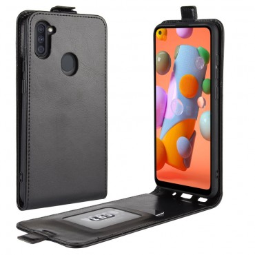 Divatos flip tok Samsung Galaxy A11 készülékekhez - fekete