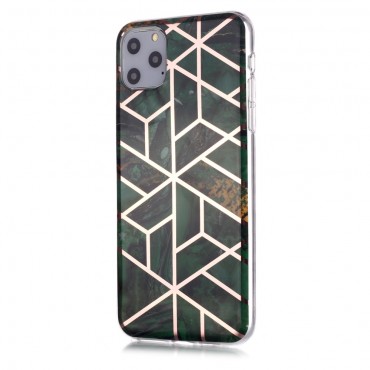 TPU gél tok "Metal Marble" iPhone 11 Pro Max készülékekhez - zöld