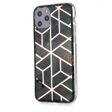 TPU gél tok "Metal Marble" iPhone 11 Pro készülékekhez - zöld