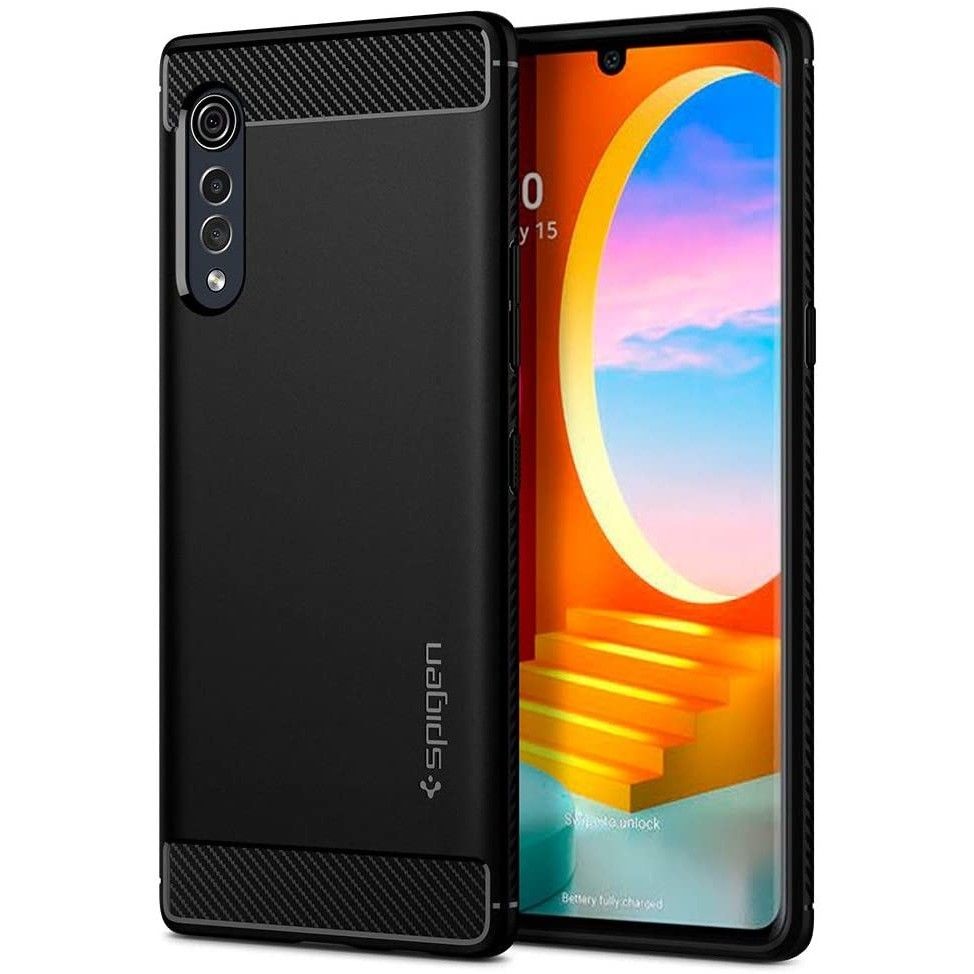 Tok Spigen "Rugged Armor" LG Velvet készülékekhez - black