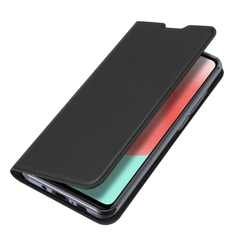 Divatos nyitható tok műbőrből "Skin" Samsung Galaxy A41 készülékekhez - fekete