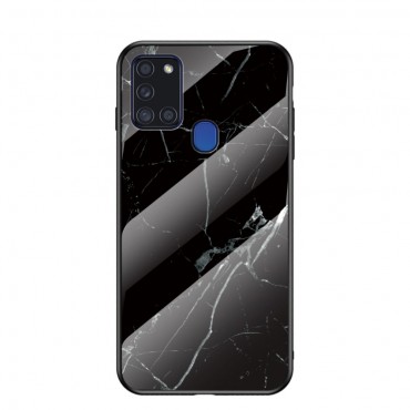 Hibrid tok edzett üvegből "Glass Marble" Samsung Galaxy A21s készülékekhez - fekete
