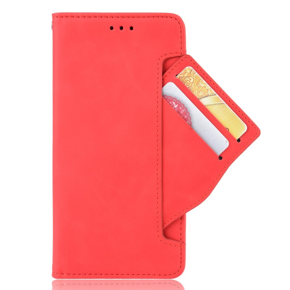 Divatos nyitható tok "Front Pocket" iPhone 12 Pro Max készülékekhez - piros
