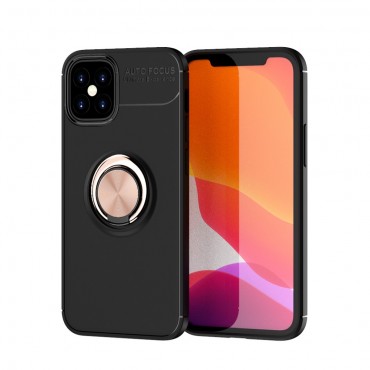 TPU gél tok "Multi Ring" iPhone 12 Mini készülékekhez - fekete-rózsaszín