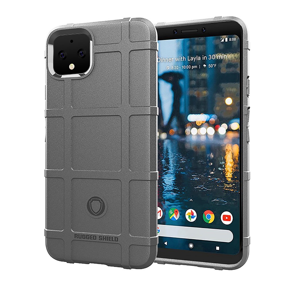 TPU gél tok "Square Grid" Google Pixel 4 XL készülékekhez - szürke