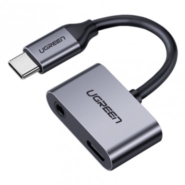 USB-C - USB-C és audio 3.5 mm felosztó adapter Ugreen "CM193"