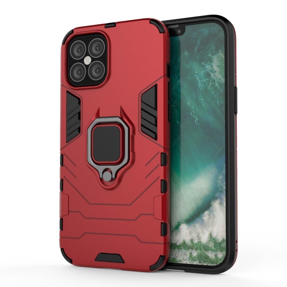 Strapabíró tok "Impact X Ring" iPhone 12 Pro Max készülékekhez - piros