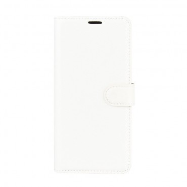 Nyitható tok "Litchi" Motorola Moto G8 Power Lite készülékekhez - fehér
