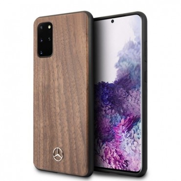 Eredeti tok Mercedes "Wood Line Walnut" Samsung Galaxy S20 Plus készülékekhez