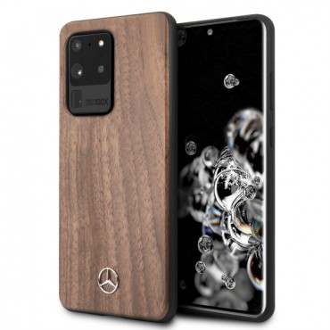 Eredeti tok Mercedes "Wood Line Walnut" Samsung Galaxy S20 Ultra készülékekhez