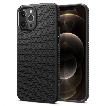 Tok Spigen "Liquid Air" iPhone 12 / iPhone 12 Pro készülékekhez - black