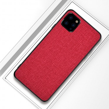 Hibrid TPU gél tok "Cloth" iPhone 12 Mini készülékekhez - piros
