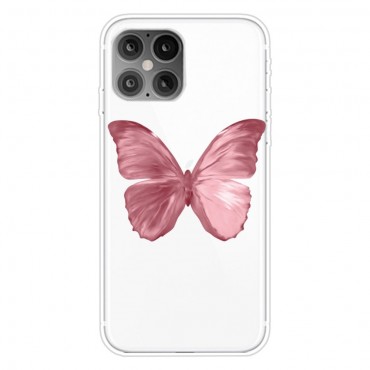 TPU gél tok "Pink Butterfly" iPhone 12 Pro Max készülékekhez