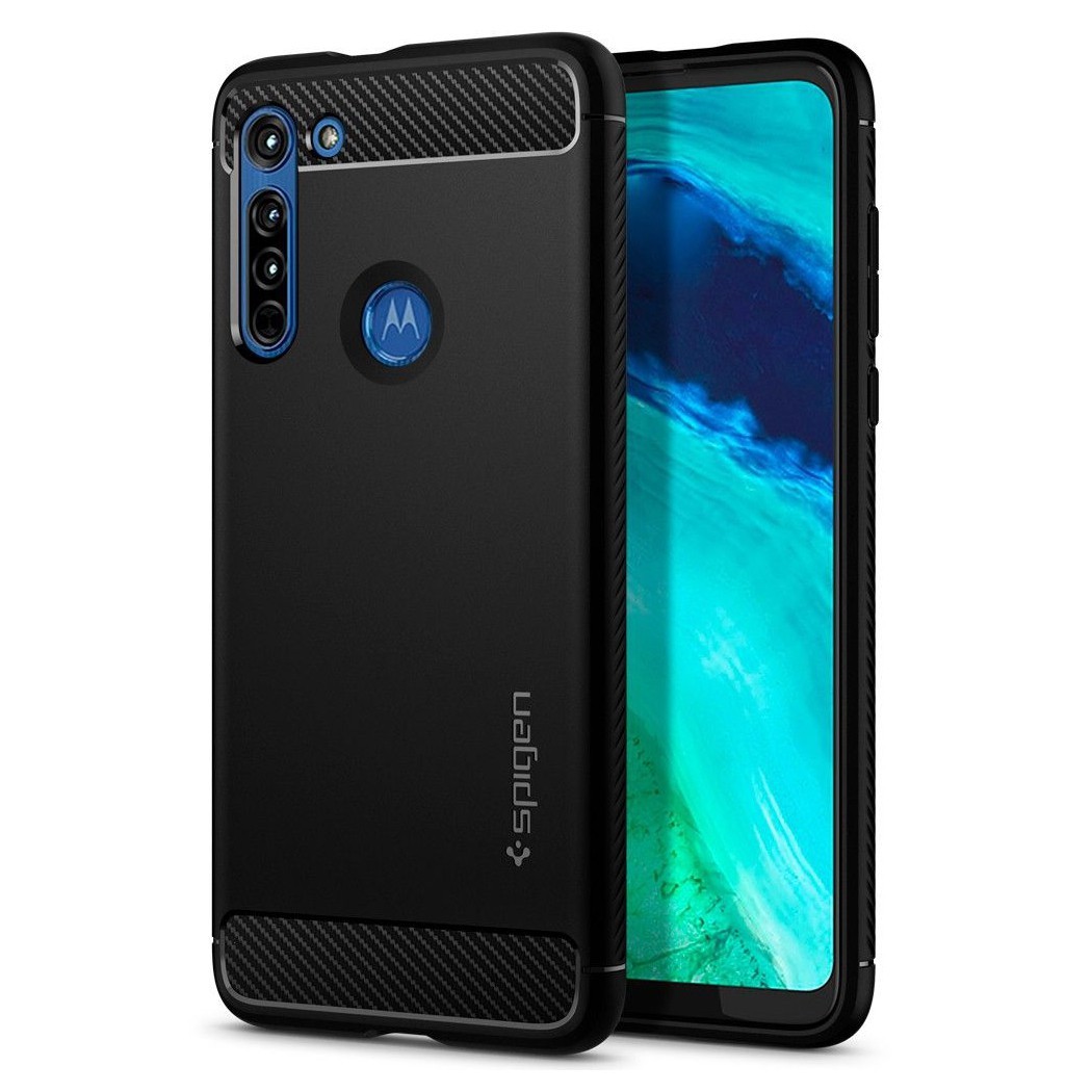 Tok Spigen "Rugged Armor" Motorola Moto G8 készülékekhez - black