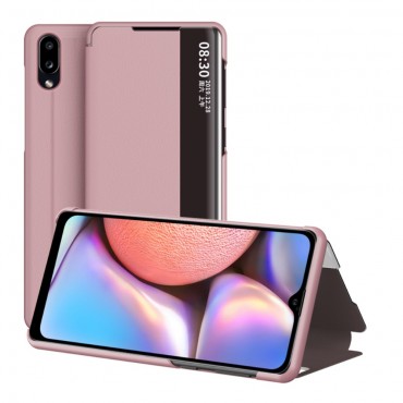 Nyitható tok "Side View" Samsung Galaxy A10s készülékekhez - rózsaszín