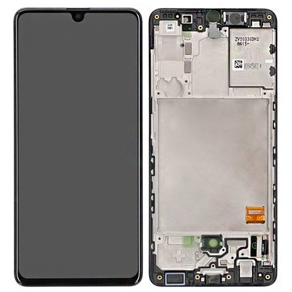 LCD kijelző Samsung Galaxy A41 készülékekhez - fekete - OEM - AAA minőség