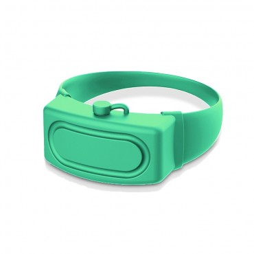 Szilikon karpánt tartállyal "Squeezy" praktikus fertőtlenítéshez - zöld