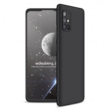 Full body tok "Sleek" Samsung Galaxy A71 5G készülékekhez - fekete